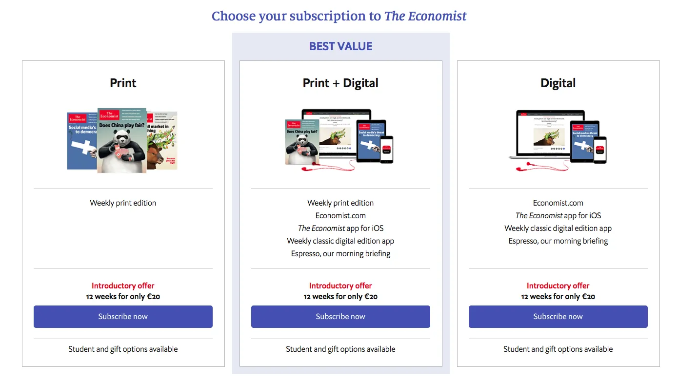 Economist's Decoy Effect